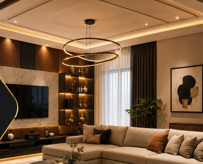 False ceiling and lighting design